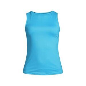 Lands' End High Neck Modest Tankini Swimsuit Top - Size: 14 Long - NWT